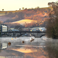 Buy canvas prints of Early morning mist on the River Dart  by Ian Stone