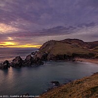 Buy canvas prints of Majestic Sunset Over South Hams Beach by Ian Stone