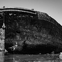 Buy canvas prints of Rusting barge  by Andrew Nutting