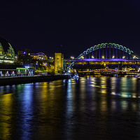 Buy canvas prints of The Tyne Bridge and The Sage Gateshead by Andrew Nutting