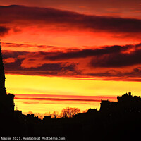 Buy canvas prints of Edinburgh sunrise by Rosaline Napier