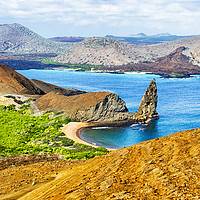 Buy canvas prints of Pinnacle Rock, Galapgos Islands by Rosaline Napier
