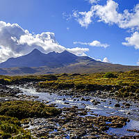Buy canvas prints of River Sligachan and Cuillins Isle of Skye by Rosaline Napier