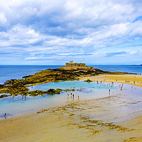 Buy canvas prints of Fort National Saint Malo by Rosaline Napier