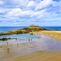 Buy canvas prints of Fort National St Malo by Rosaline Napier