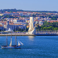 Buy canvas prints of Monument of Discoveries Lisbon by Rosaline Napier