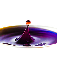 Buy canvas prints of Purple water drop abstract by Rosaline Napier
