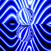 Buy canvas prints of Crystal ball abstract blue and white by Rosaline Napier