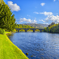Buy canvas prints of River Tay at Dunkeld by Rosaline Napier