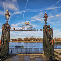 Buy canvas prints of Gates to the River Thames London by Rosaline Napier