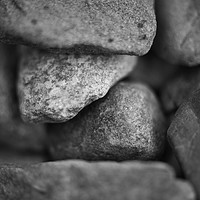 Buy canvas prints of Sea Pebbles 1 B&W by Mike Evans