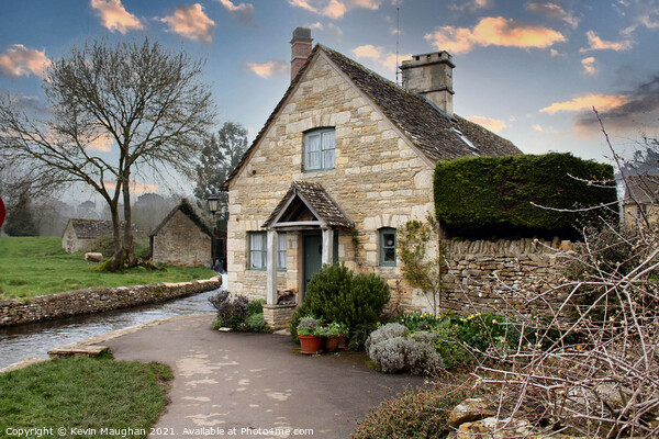 Cotswolds Cottage Picture Board by Kevin Maughan