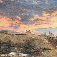 Buy canvas prints of Majestic Tynemouth Priory Overlooking the Coastlin by Kevin Maughan