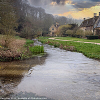 Buy canvas prints of A Serene View of Lower Slaughter by Kevin Maughan