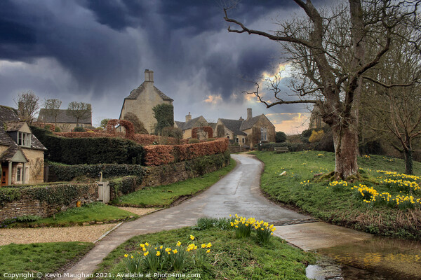 Enchanting Lower Slaughter Village Picture Board by Kevin Maughan