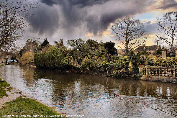 Bourton On The Water The River Windrush Picture Board by Kevin Maughan