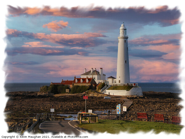 A Majestic Lighthouse by the Coastal Beauty Picture Board by Kevin Maughan