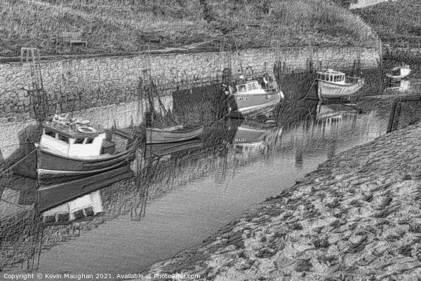 Boats At Seaton Sluice Picture Board by Kevin Maughan