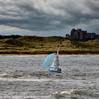 Buy canvas prints of Sailing Boat Near Bamburgh by Kevin Maughan
