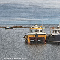 Buy canvas prints of Fishing Boats At Seahouses Northumberland by Kevin Maughan