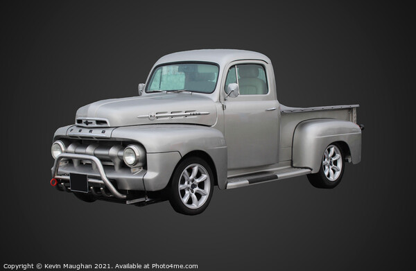 Ford F Series Silver Pickup Picture Board by Kevin Maughan