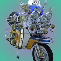 Buy canvas prints of Classic Lambretta X150 Special by Kevin Maughan