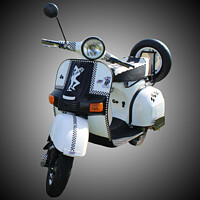 Buy canvas prints of Bajaj Scooter by Kevin Maughan