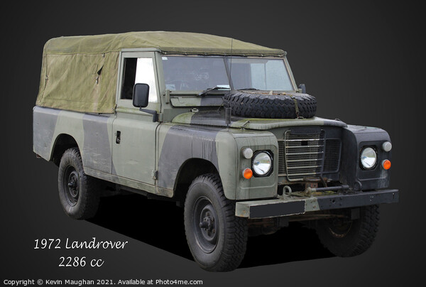 Rugged Relic: Vintage Landrover Defender Picture Board by Kevin Maughan
