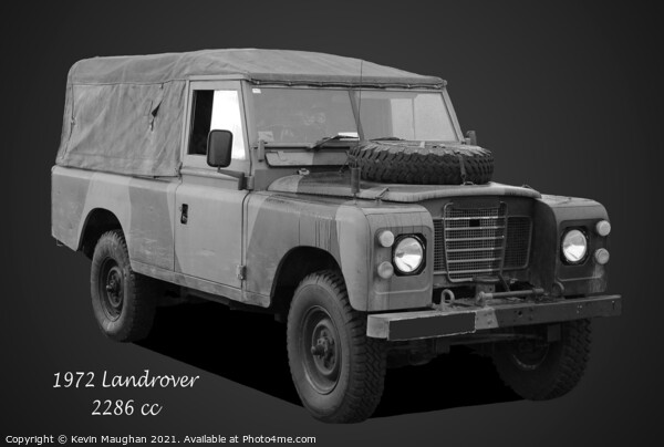 1972 Landrover Picture Board by Kevin Maughan