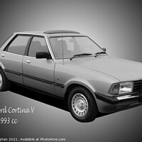 Buy canvas prints of 1982 Ford Cortina Mark 5 by Kevin Maughan