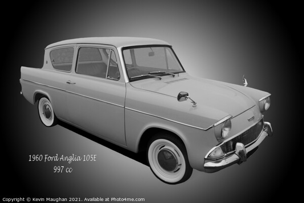 Timeless Beauty: 1960 Ford Anglia Picture Board by Kevin Maughan