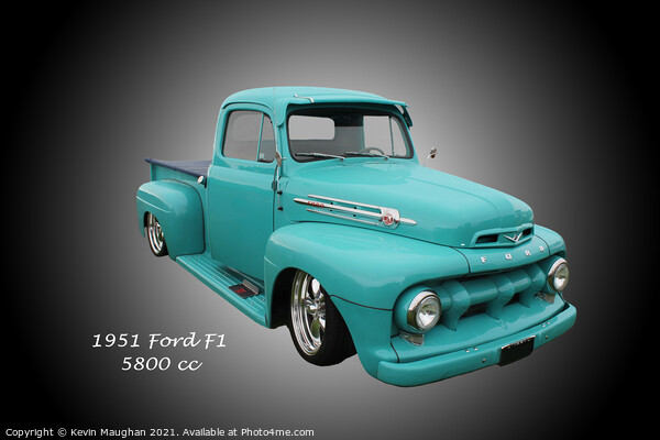 A Classic Ford F1 Pickup Picture Board by Kevin Maughan