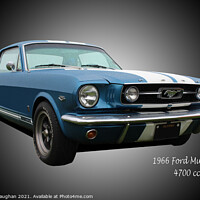 Buy canvas prints of 1966 Ford Mustang by Kevin Maughan