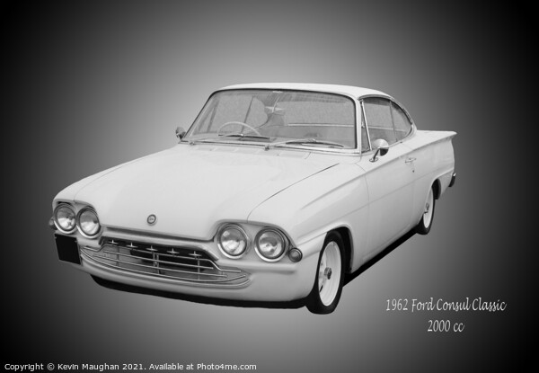 1962 Ford Consul Classic Picture Board by Kevin Maughan