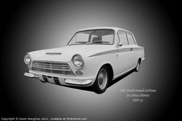 Vintage Ford Consul Cortina: A Technicolor Dream Picture Board by Kevin Maughan