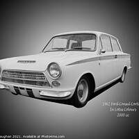 Buy canvas prints of Vintage Ford Consul Cortina: A Technicolor Dream by Kevin Maughan