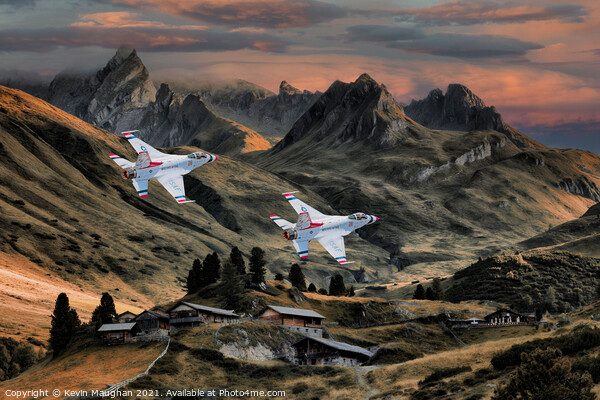 USAF Low Level Valley Flying (Digital Image) Picture Board by Kevin Maughan