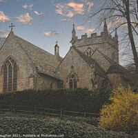 Buy canvas prints of St Peters Church In Upper Slaughter by Kevin Maughan