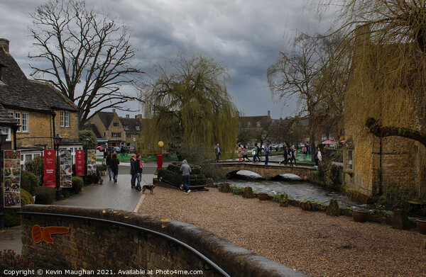 Bourton On The Water In The Cotswolds Picture Board by Kevin Maughan