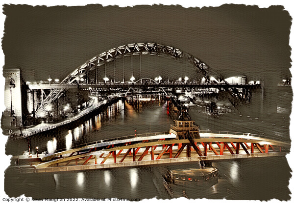Tyne Bridges (Digital Art) Picture Board by Kevin Maughan