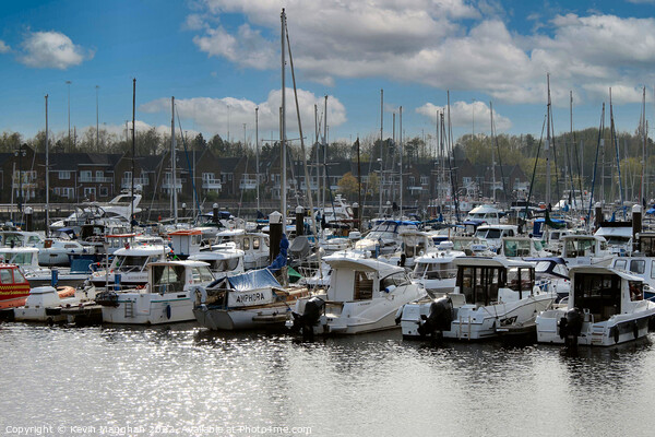 Boats In The Marina At The Royal Quays North Shields Picture Board by Kevin Maughan