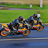 Buy canvas prints of Motorbike On The Scottish Borders (2) by Kevin Maughan