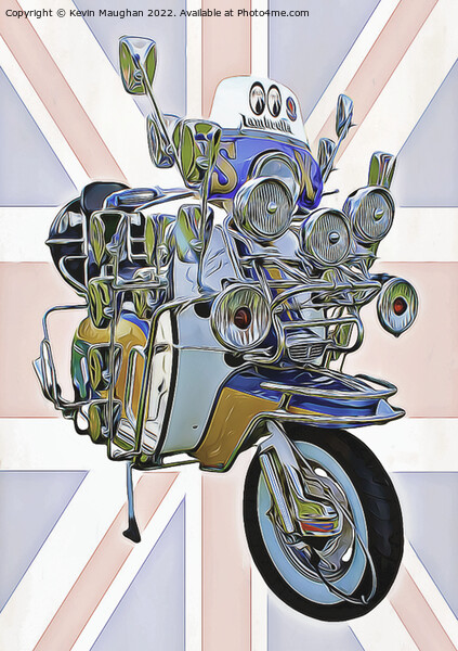 Lambretta Scooter Picture Board by Kevin Maughan