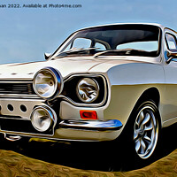 Buy canvas prints of The Cartoonified Classic: Ford Escort 1971 by Kevin Maughan