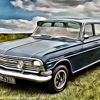 Buy canvas prints of Vauxhall Cresta (Digital Cartoon Art) by Kevin Maughan
