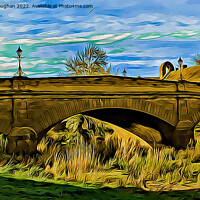 Buy canvas prints of Telford Bridge Morpeth (Digital Art Image) by Kevin Maughan