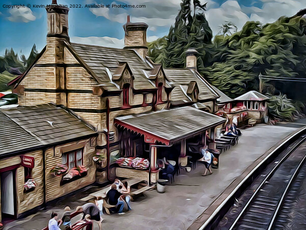 Haverthwaite Railway Station (Digital Art Version) Picture Board by Kevin Maughan