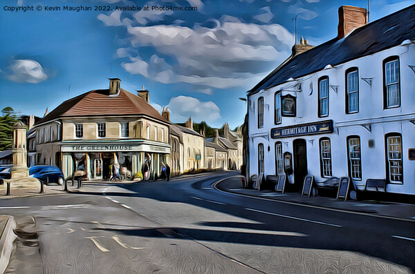 Walkworth Main Street (Digital Art Version) Picture Board by Kevin Maughan