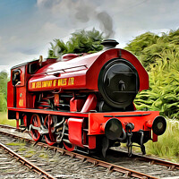 Buy canvas prints of Steam Locomotive No. 401 Thomas Burt (Digital Art) by Kevin Maughan