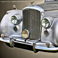 Buy canvas prints of 1954 Bentley R Type Close Up (Digital Art) by Kevin Maughan